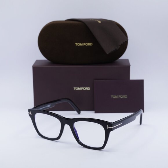 Tom Ford FT5886-B 001 Square Eyeglasses 52mm - Black/Clear Blue Light Block - Picture 6 of 9
